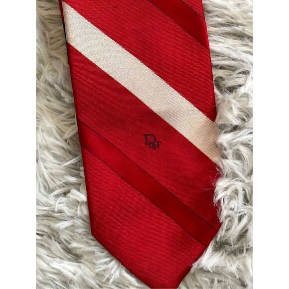 CHRISTIAN DIOR Striped Silk Tie Lot of 2 Ties - Picture 2 of 9
